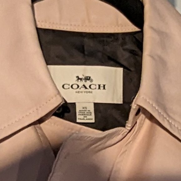 Coach Classic Cream Short Trench Coat - Size XS - Picture 3 of 5